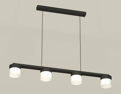 Комплект подвесного светильника с акрилом XB9152205/4 SBK/FR черный песок/белый матовый GX53 (C9152, N8402)