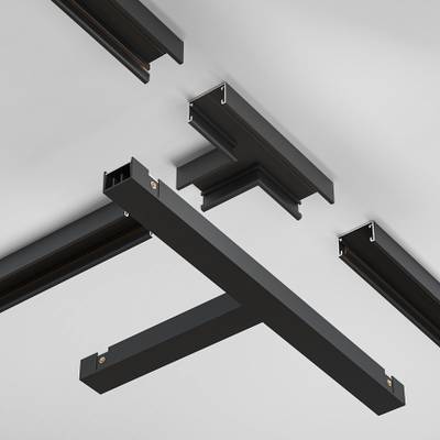 Т- образный коннектор накладной Basity, черный, TRA172CT-11B. TM Maytoni