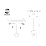 ST354.433.12 Магнитный трековый светильник подвесной Черный LED 1*12W 3000K 750Lm Ra>80 36° IP20 D100xH92 48V