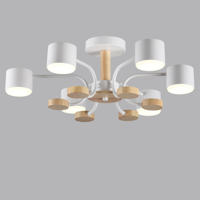 8231/6C COMFI LN26 336 белый, металл/дерево/пластик Светильник потолочный LED GX53 6*9W 220V RONDO