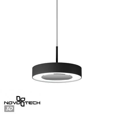 359281 OVER NT23 193 черный Светильник накладной светодиодный IP20 LED 18W 85-265V 1350Лм 3000К MIRROR
