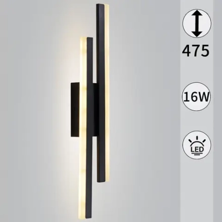 86233-9.2-001U LED2Х8W BK светильник настенный Reluce, LEDх2