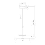 Светодиодный подвесной светильник с мраморным рассеивателем 40342 LED латунь, LED