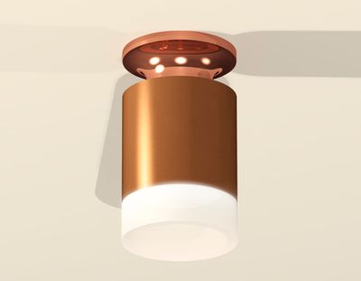 Комплект накладного светильника XS6304153 SCF/PPG/FR кофе песок/золото розовое полированное/белый матовый MR16 GU5.3 (N6906, C6304, N6248)