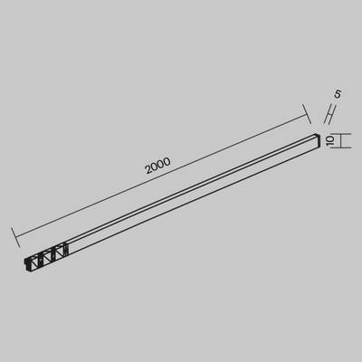 Трековый светильник Flex Levity 2700К 16Вт 2м, TR186-1-16W2.7K-B. TM Maytoni