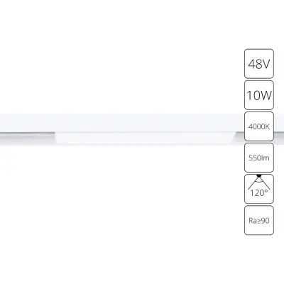 Магнитный трековый светильник Arte Lamp LINEA A4662PL-1WH, 1хLED