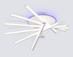 Светильник светодиодный потолочный FL6231 WH белый 88W 3000K-6400K+RGB 605*605*200 (ПДУ ИК)
