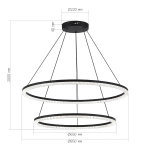 SL1018.403.02 Светильник подвесной ST-Luce черный/прозрачный LED 2*96W 4000K