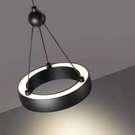 359396 OVER NT24 278 черный Светильник подвесной светодиодный, длина провода 2м IP20 LED 12W вниз/5W вверх 220V 1360Лм 3000K TURN
