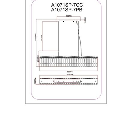 Подвесная люстра Arte Lamp MAYOTTE A1071SP-7PB, 7хG9