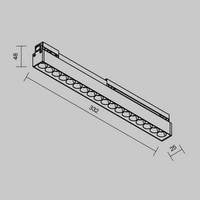 Уличный трековый светильник Points Exility IP 3000К 18Вт 36° черный O-TR02-2-S-18WB3K. TM Maytoni