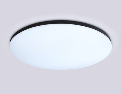 Потолочный светодиодный светильник с Wi-Fi Яндекс Алисой/Tuya/Smart Home/Alexa FZ2005 BK черный IP54 25W 3000K-6500K+RGB D370*55 (ПДУ ИК)