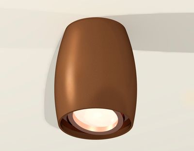 Комплект накладного поворотного светильника XS1124001 SCF/PPG кофе песок/золото розовое полированное MR16 GU5.3 (C1124, N7005)