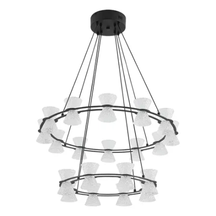 8341/70L LEDIO LN26 227 черный/прозрачный металл/акрил Люстра подвесная LED 70W 3000K 220V VINORA