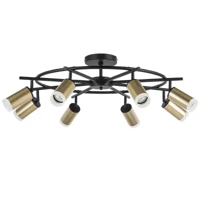 LR7184080 Люстра RULLO 8х50W GU10 ЧЕРНЫЙ/ЗОЛОТО (571718+214440-8+202430-8)