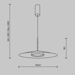 Подвесной светильник Эль / El 3000К 12Вт, MOD041PL-L15W3K1. TM Maytoni