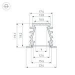 Профиль TOP-DEEP-F-2000 ANOD (K13,P15) (Arlight, Алюминий)