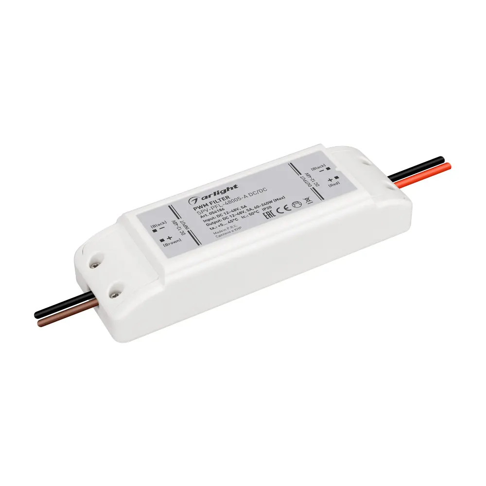 Фильтр ШИМ SPV-PFL-48005-A DC/DC (12-48V, 5A) (Arlight, IP20 Пластик, 2 года) Фильтр ШИМ SPV-PFL-48005-A DC/DC (12-48V, 5A) (Arlight, IP20 Пластик, 2 года)