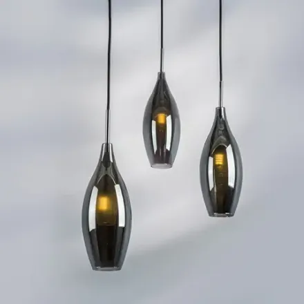 803027 Подвес PENTOLA 1х25W G9 ХРОМ/ДЫМЧАТЫЙ Lightstar