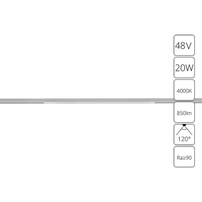 Магнитный трековый светильник Arte Lamp OPTIMA A7264PL-1WH, LED