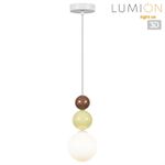 6557/1 SUSPENTIONI LN25 белый, коричневый, персиковый/металл, стекло Подвес G9 1*20W 220V BONBONES