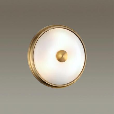 4956/2 WALLI ODL22 465 античн.бронза/металл/белый/стекло Настенно-потолочн.светильн. E14 2*40W PELOW