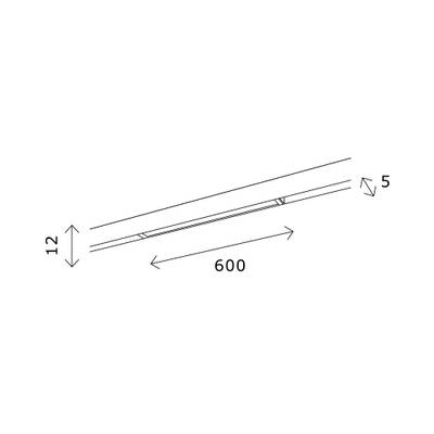 ST667.446.10 Магнитный трековый светильник Черный LED 1*10W 4000K 710Lm Ra&gt;80 100 IP20 L600xW5xH12 24V