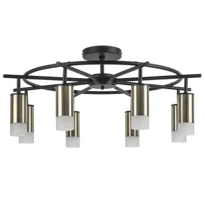 LR7183181 Люстра RULLO 8х50W GU10 ЧЕРНЫЙ/БРОНЗА (571718+214431-8+202431-8)