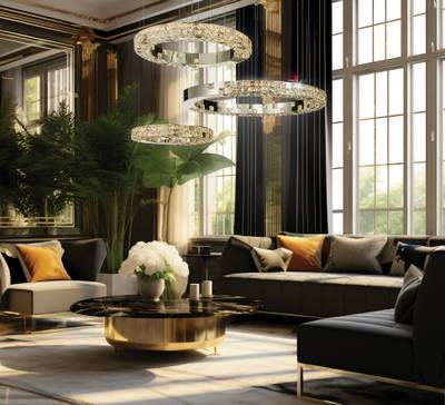 Люстра подвесная Elegance Gold FL1106-30P, LED