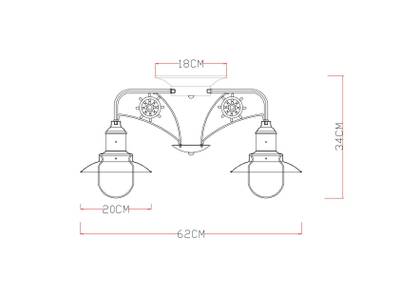 Потолочная люстра Arte Lamp SAILOR A4524PL-3AB, 3хE27