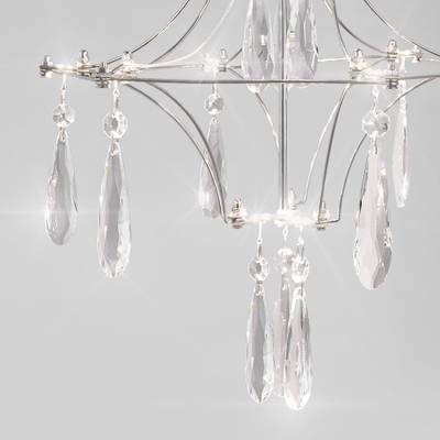 Настенный светодиодный светильник с фигурным хрусталем 442/1 хром