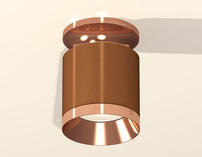 Комплект накладного светильника XS7404141 SCF/PPG кофе песок/золото розовое полированное MR16 GU5.3 (N7930, C7404, N7035)