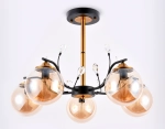 Подвесная люстра TR9072/5 BK/TI черный/янтарь E14 max 40W D620*420