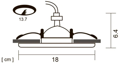 Точечный встраиваемый светильник Arte Lamp APUS A6664PL-1WH, 1хG9