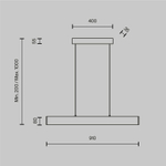 Подвесной светильник Шаг / Step 3000К 23Вт, P010PL-L23W. TM Maytoni