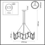 5448/40L L-VISION ODL_EX25 119 Люстра бронзовый/металл/акрил/искусственный мрамор IP20 LED 40W 3000K 220V TOSCANA