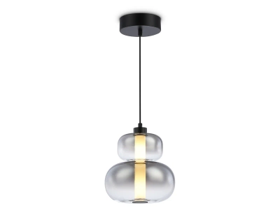 Светильник светодиодный подвесной LH11052 BK/SM черный/дымчатый 12W 3000K D230*265