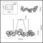 5086/64L L-VISION ODL25 503 античная бронза/металл Люстра LED 64W 4000K 3800Лм TRELLIS