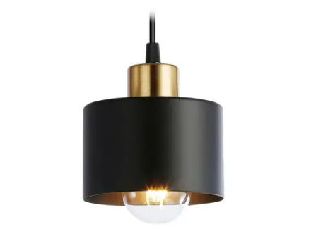 Подвесной светильник в стиле лофт TR8113 BK/BS черный/латунь E27 max 40W D120*940