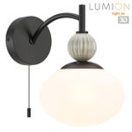 8273/1W NEOCLASSI черный/серый/белый, металл/керамика/стекло Бра Е14 1*40W 220V GLORIYA