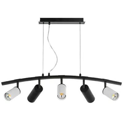 LR735363872 Люстра RULLO 5х50W GU10 ЧЕРНЫЙ/БЕЛЫЙ (571735+214436-3+214487-2)