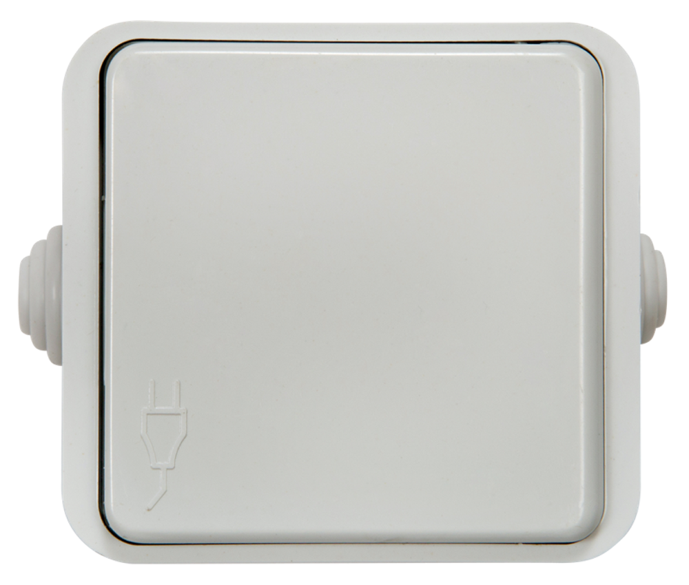 Розетка 1-м СП Aqua 3110 16А IP20 с крышкой п/герм. бел. ASD / IN HOME 4690612000541