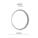 7651/EL PALE SN 141 Светильник пластик/черн./золот. LED 70Вт 3000-6000К D480 IP43 пульт ДУ TOFIQ BLACK