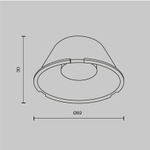 Линза ⌀69mm 60° для Фокус / Focus Led 30Вт, LensD69-60. TM Maytoni