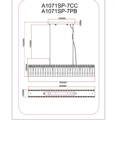 Подвесная люстра Arte Lamp MAYOTTE A1071SP-7PB, 7хG9
