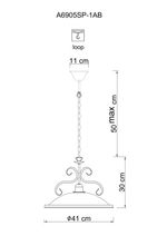 Подвесной светильник Arte Lamp SAFARI A6905SP-1AB, 1хE27