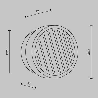 Настенный светильник (бра) Olo 2700-4000К 6Вт MOD493WL-L6BSK1. TM Maytoni