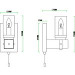 Бра Arte Lamp DALIM A7014AP-1BK, 1хE14