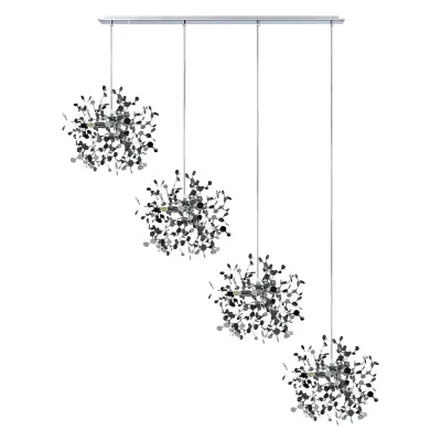 L4PL721134 Подвес четверной линейный EXTRA 4x3x5W(led) G9  (721134 - 4 + 572144 -1) ХРОМ Lightstar