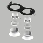 D6270606WMOD Светильник DOMINO ROUND  под LED модуль/лампу МR16 (214627+214606+214606+214006+214006)